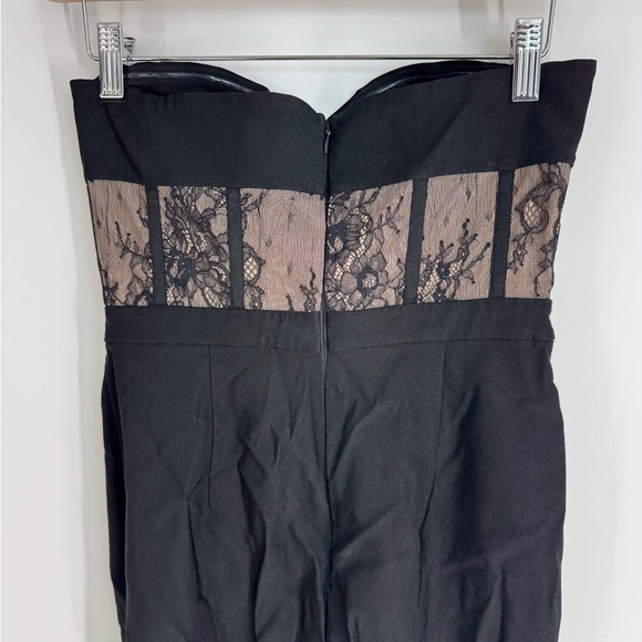 Micheal Costello x Revolve Nude Lace Strapless Jump Suit - Picture 2 of 4